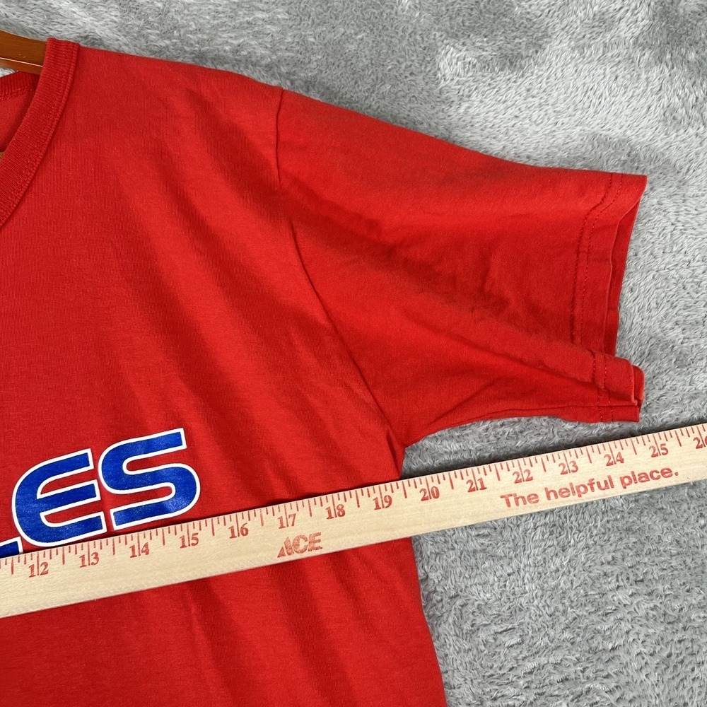 Russell Athletic Henley Shirt Mens Large Red Eagles 90s Vintage USA Sporty Retro - Picture 6 of 8